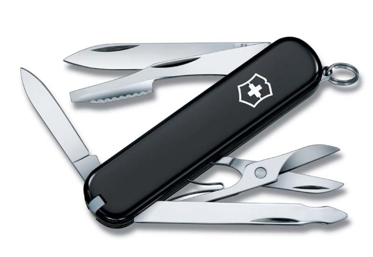 Нож Victorinox Executive, 74 мм, 10 функций Чёрный