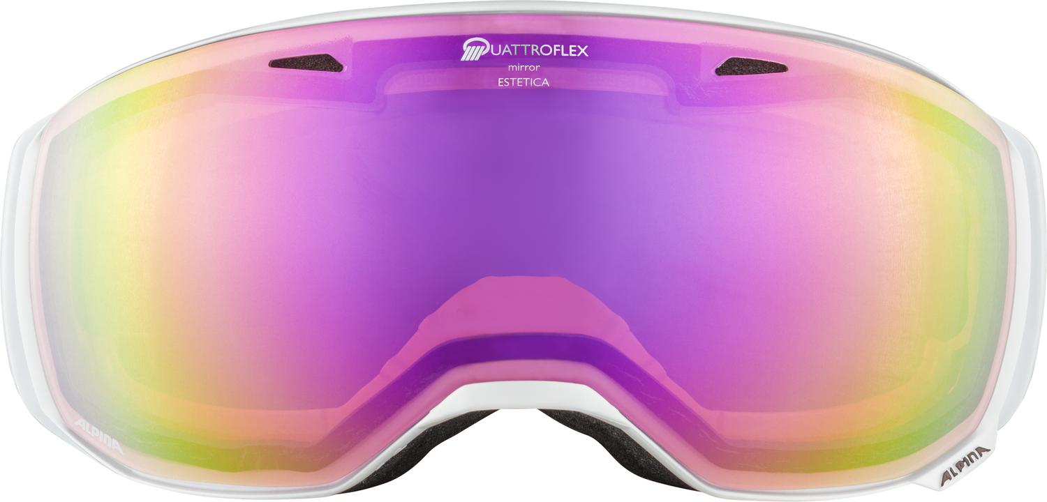 Очки горнолыжные ALPINA Estetica Q White-Skyblue/Pink S2