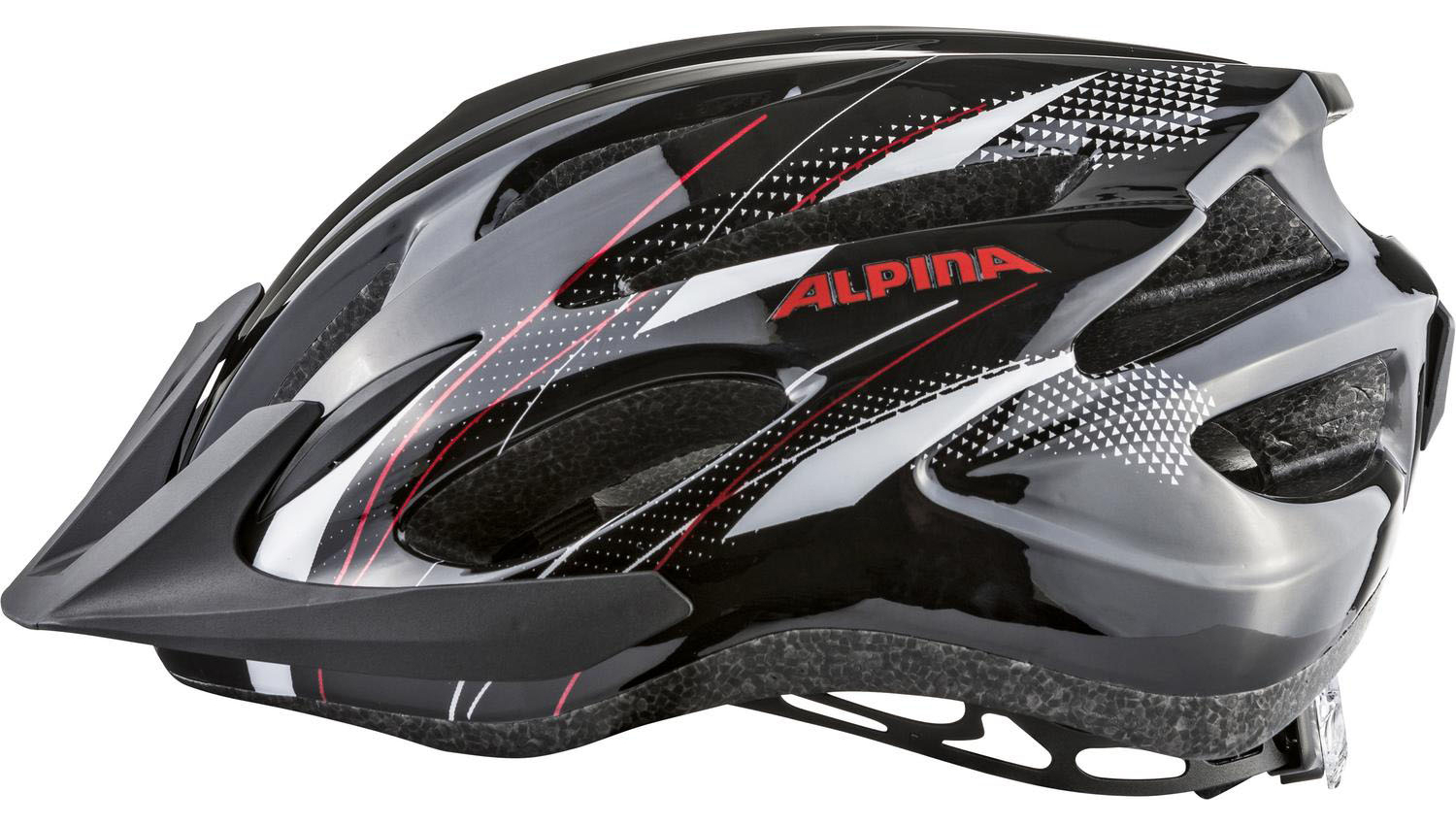 Велошлем ALPINA Mtb 17 Black-White-Red Gloss