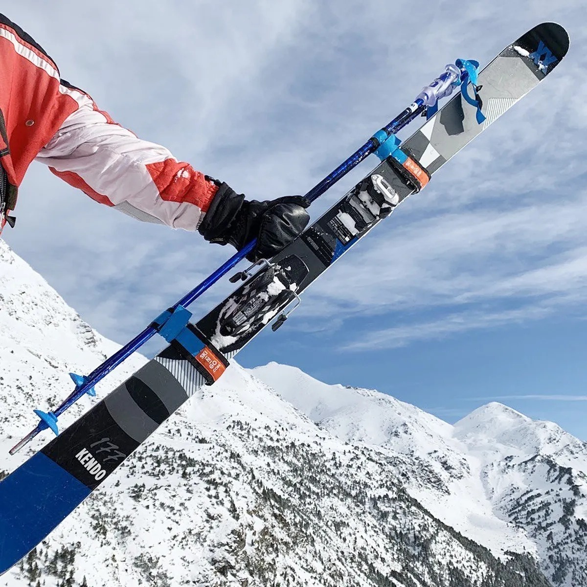 Приспособление для переноски лыж и лыжных палок SKI-N-GO Blue 60-95 M