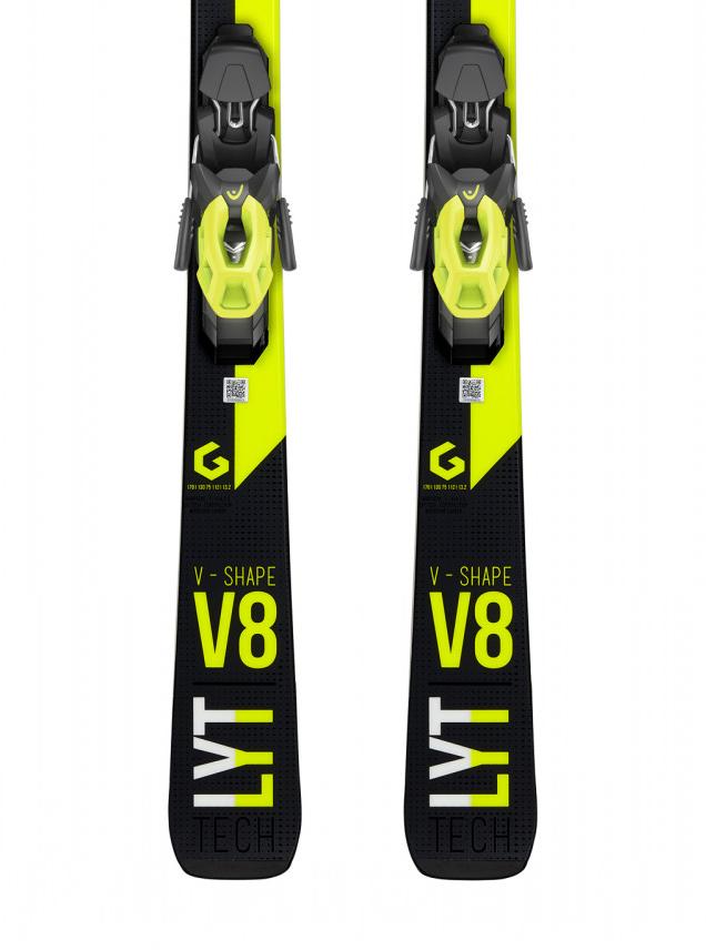 Горные лыжи с креплениями HEAD 2019-20 V-Shape V8 + PR 11 GW Brake 78 [G] Black/Yellow