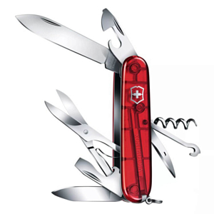 Нож Victorinox Climber, 91 мм, 14 функций Полупрозрачный Красный