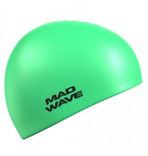 Шапочка для плавания MAD WAVE Neon Silicone Solid Green
