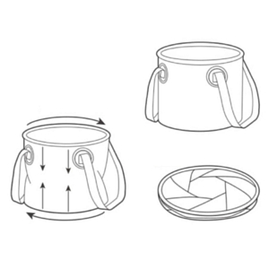 Ведро Naturehike Foldable Round Bucket 20L Transparent