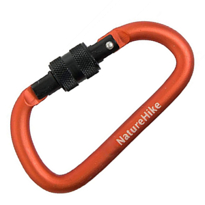 Карабин аксессуарный Naturehike D-Type Multifunctional Hang Buckle With Lock 8 cm Orange