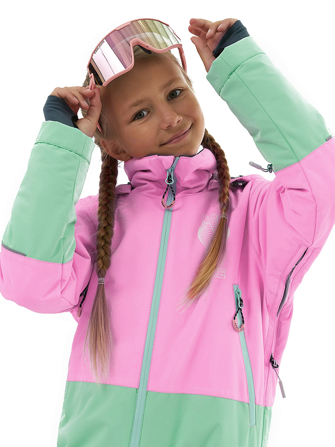 Комбинезон сноубордический детский COOL ZONE Pixel Неорозовый/Светло-Мятный