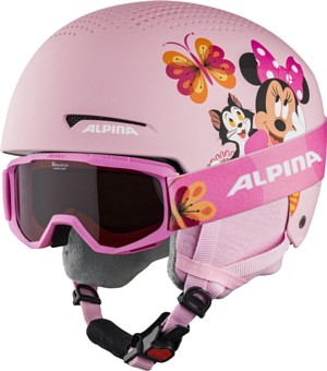 Шлем + маска детские (комплект) ALPINA Zupo Disney Set Minnie Mouse Matt