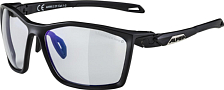 Очки солнцезащитные Alpina 2022 Twist Five V Black Matt Varioflex blue mirror Cat. 1-3 fogstop hydrophobic