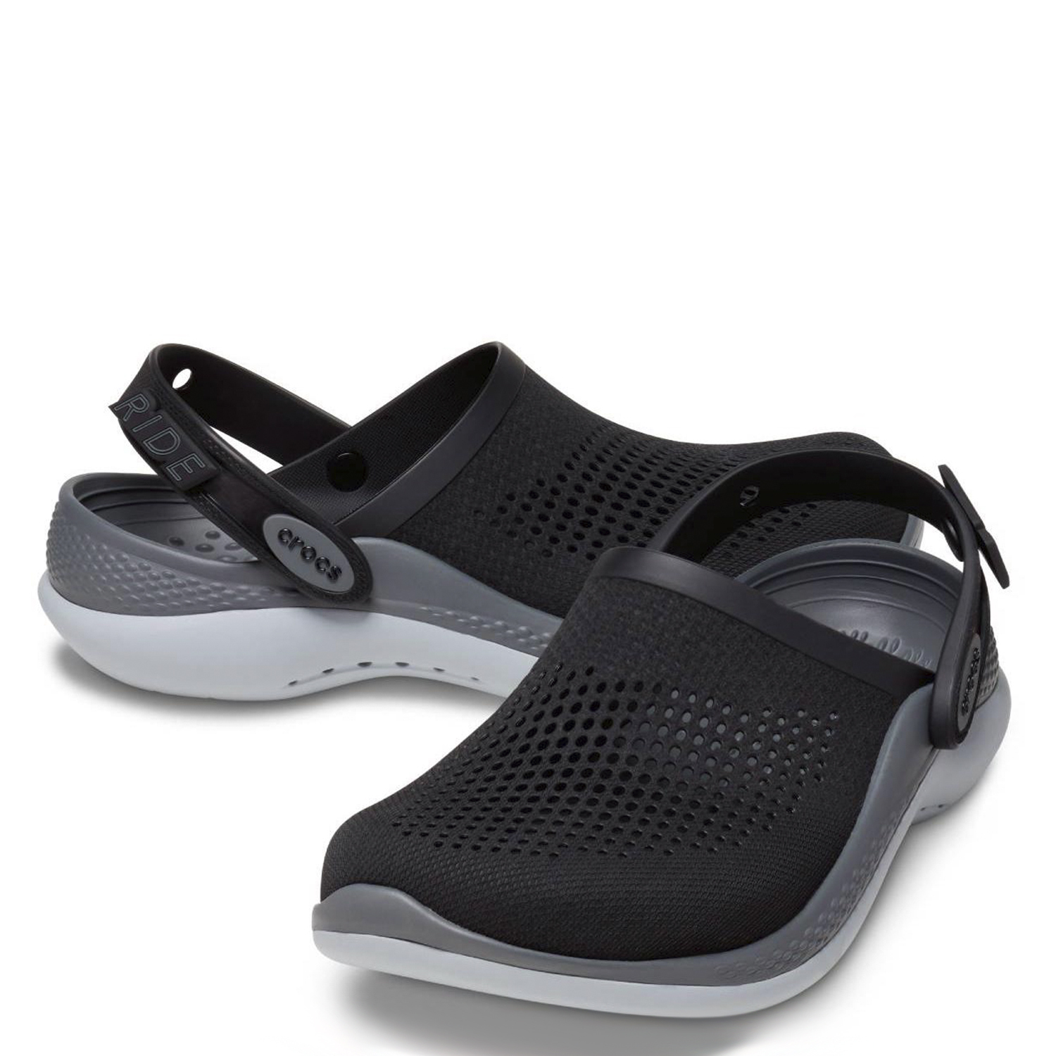 Crocs literide black red best sale