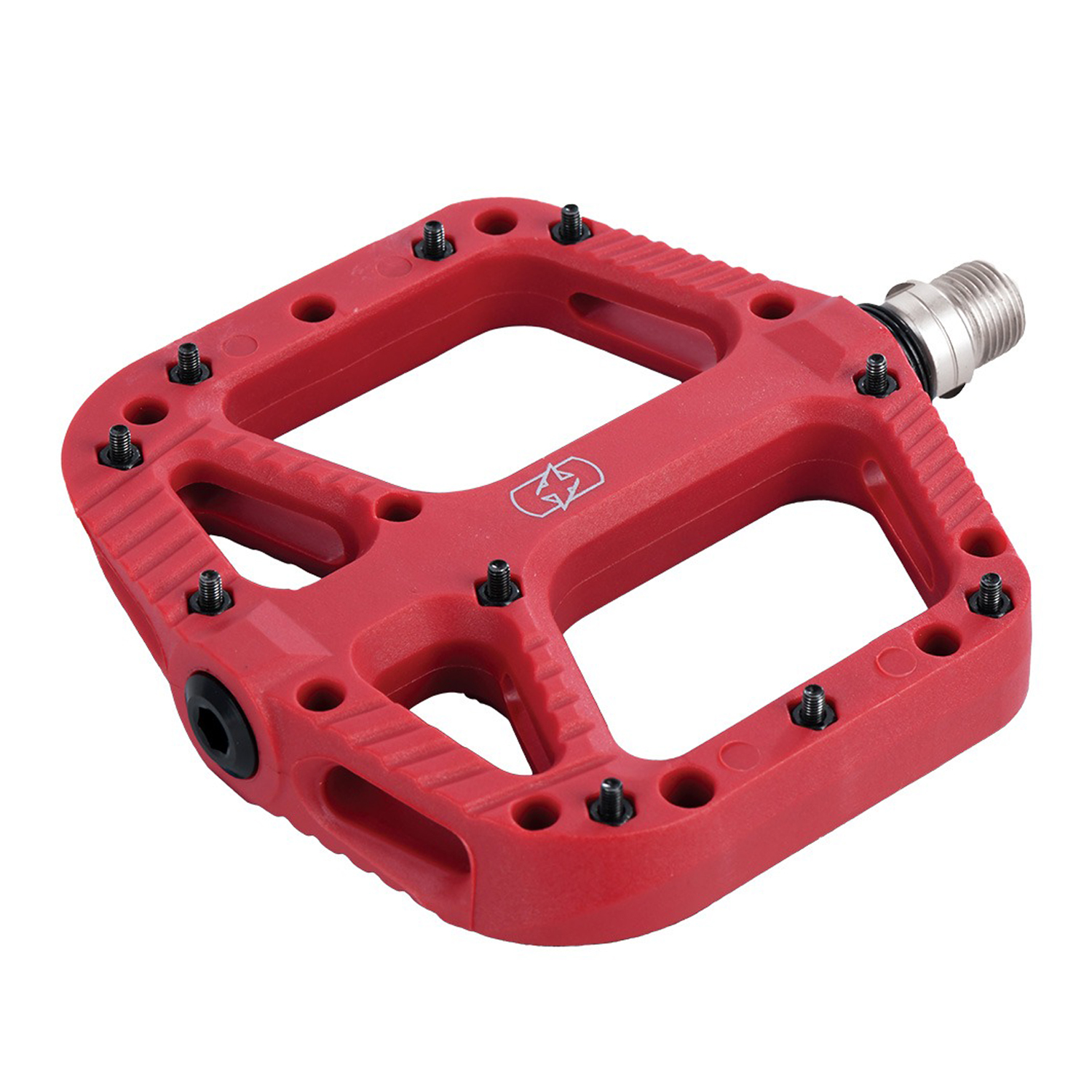 Oxford Loam 20 Nylon Flat Pedals Red