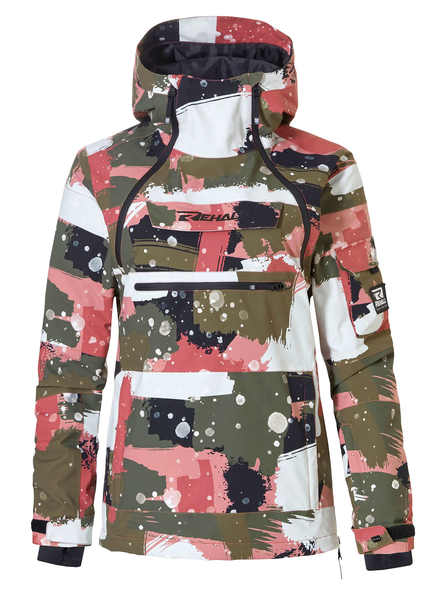 Куртка сноубордическая Анорак Rehall Vie-R Camo Abstract Rose