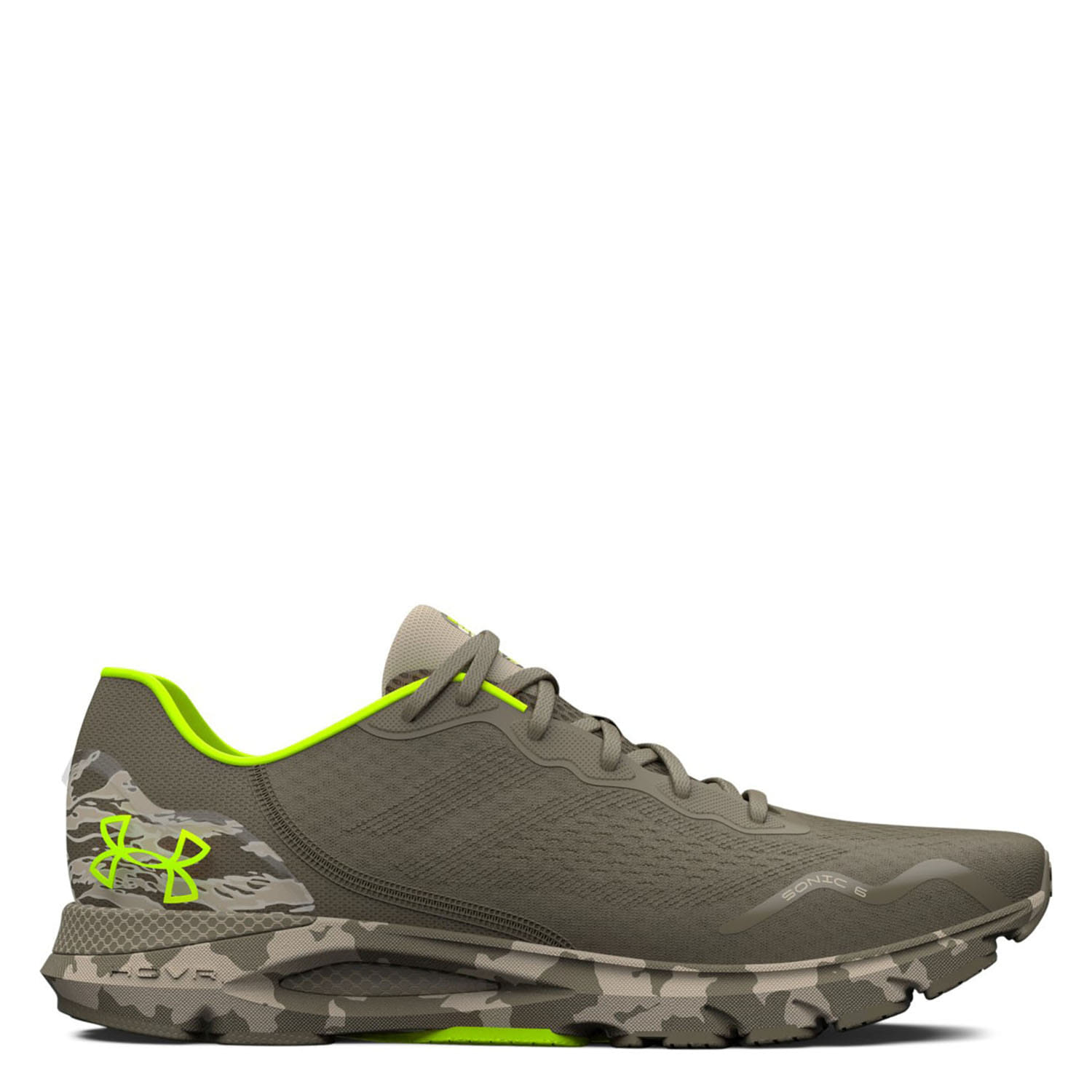 Under Armour Hovr Sonic 6 Camo Mossy Taupe Mossy Taupe Lime Surge 1