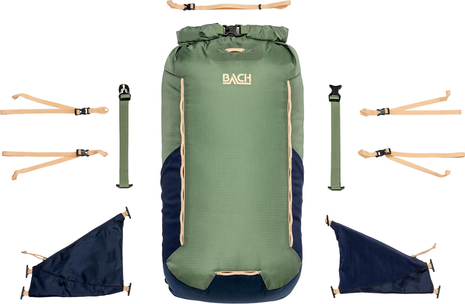 Рюкзак BACH Molecule 30 (long) Sage Green/Midnight Blue