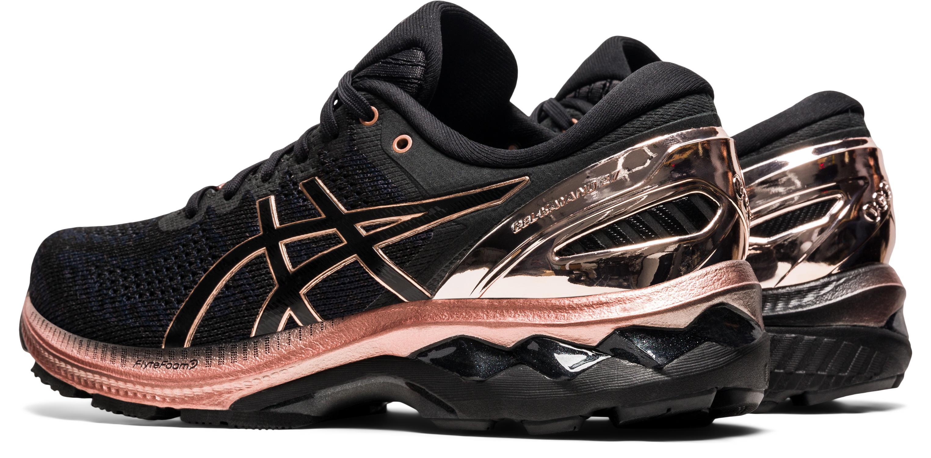 Asics rose store gold running shoes