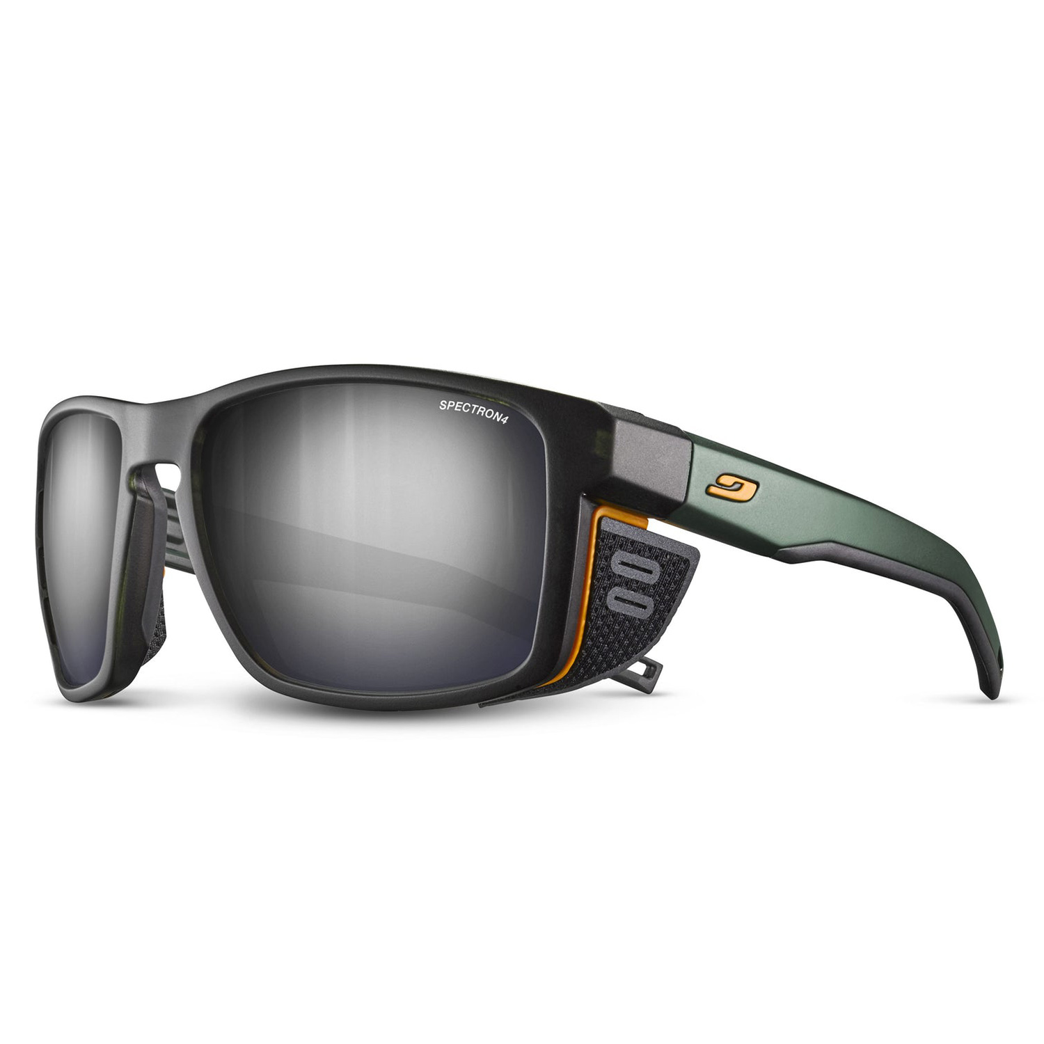 Очки солнцезащитные Julbo Shield Tryearslu Dark Green/Dark Green/Orange/Spectron 4/Brown/Silver Flash