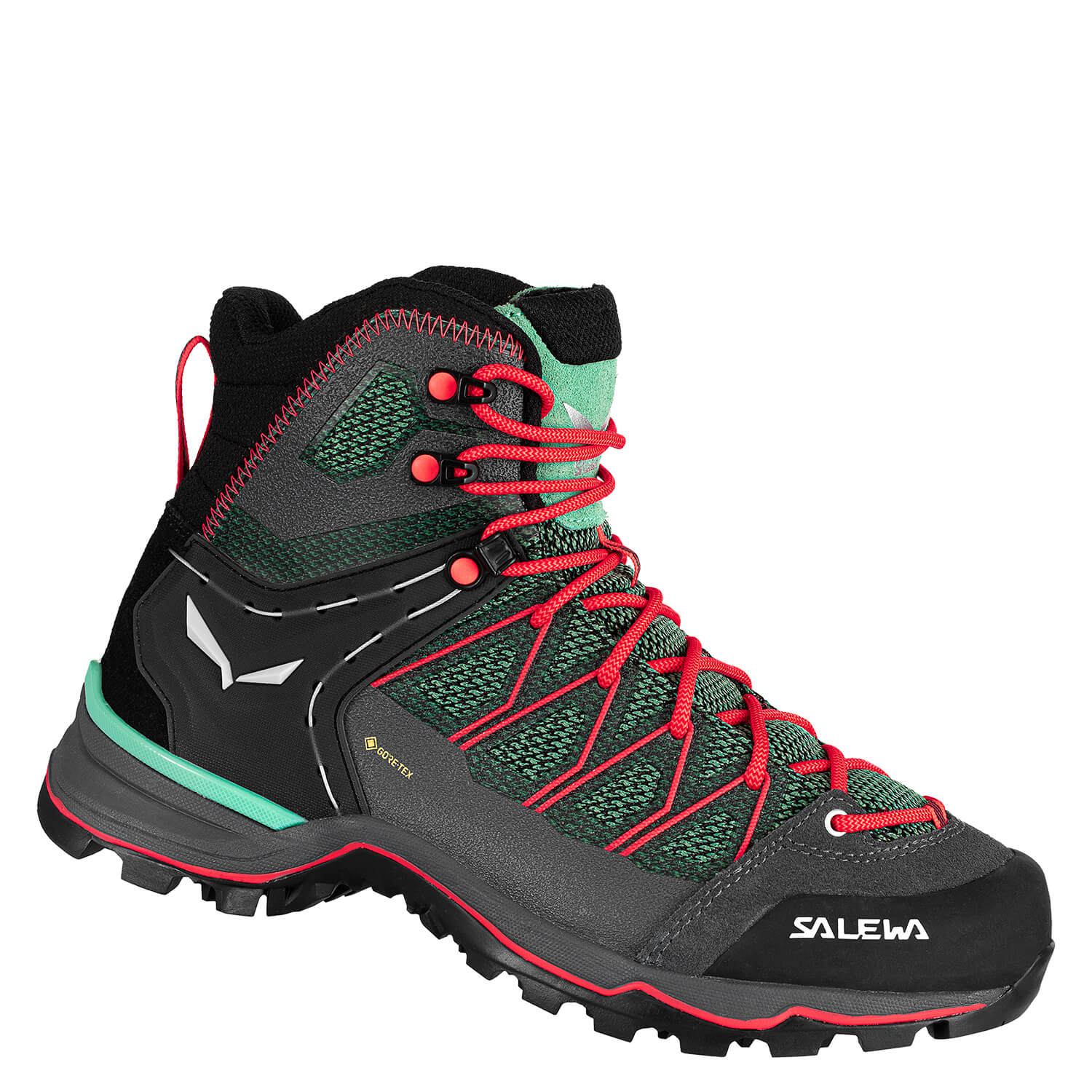 Треккинговые ботинки Salewa Ws Mtn Trainer Lite Mid Gtx Feld Green/Fluo Coral