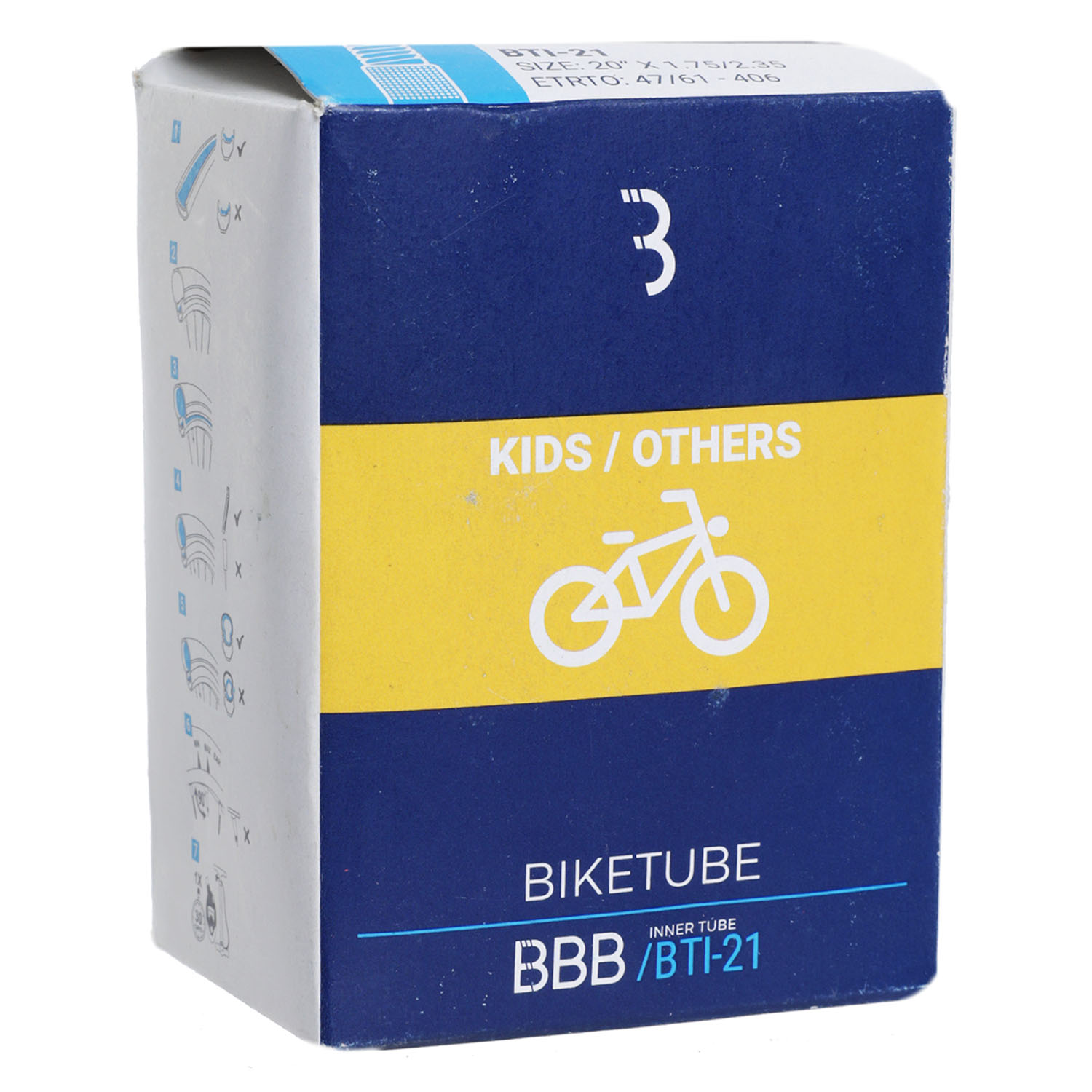 Велокамера BBB BikeTube 20x1,75/2,35 AV 40mm Black