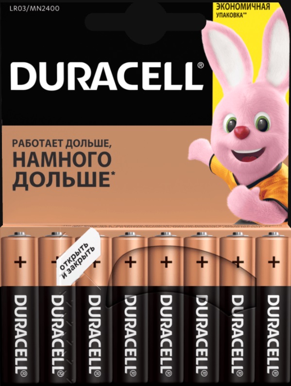 Батарейки Duracell LR03-8BL Basic