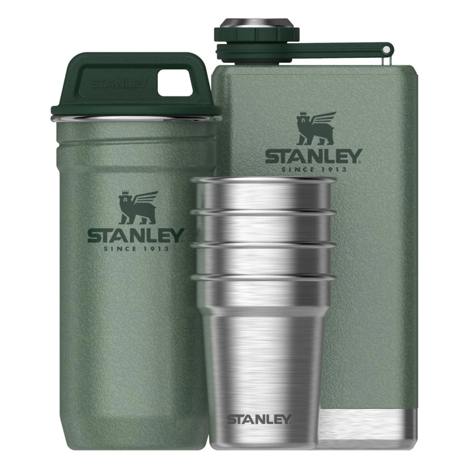 Набор стопок Stanley Adventure 59ML c фляжкой 0,23L Зелёный