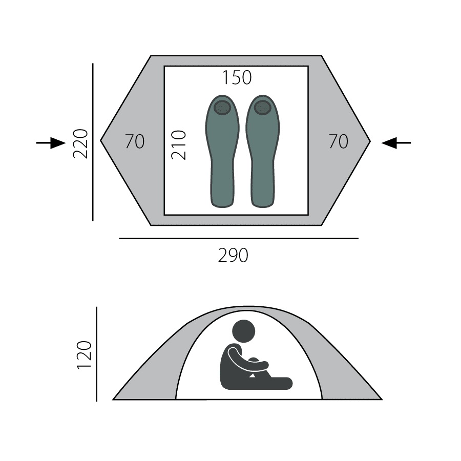 Палатка BTrace Point 2+