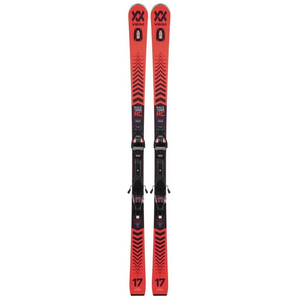 Горные лыжи с креплениями Volkl 2021-22 Racetiger RC + VMotion 12 GW red