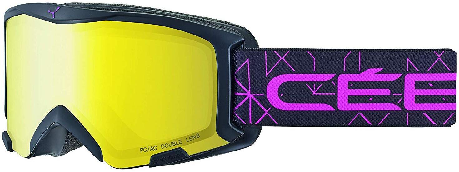 Очки горнолыжные CEBE BIONIC Mat Black Pink Yellow Flash Mirror Cat.1