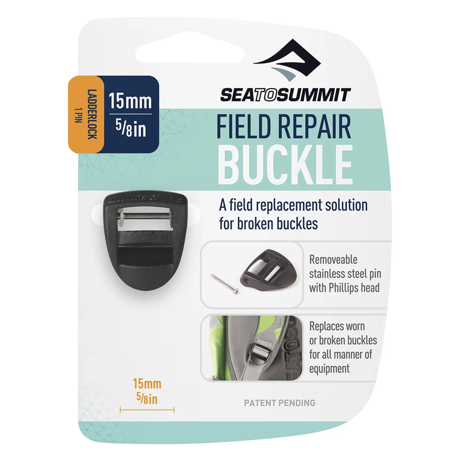 Пряжка Sea To Summit Field Repair Buckle 15mm Ladderlock 1 pin Black