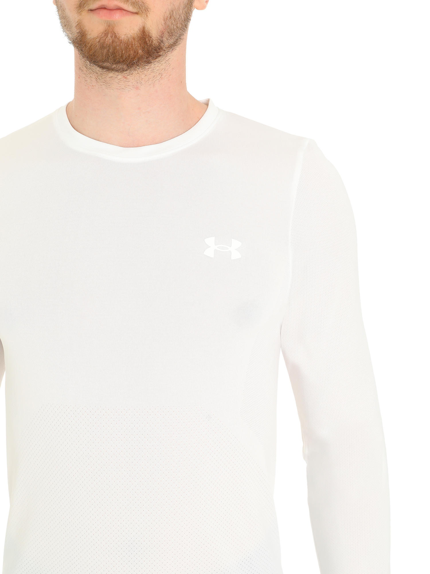 Футболка с длинным рукавом беговая Under Armour Seamless Stride White