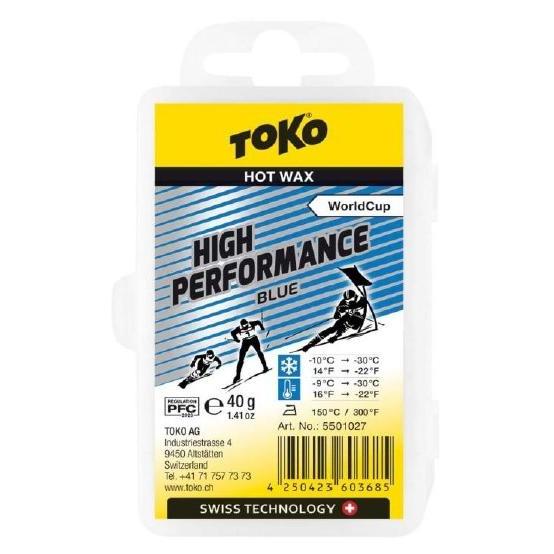 Высокофтористый парафин TOKO 2020-21 High Performance blue 40 g Blue