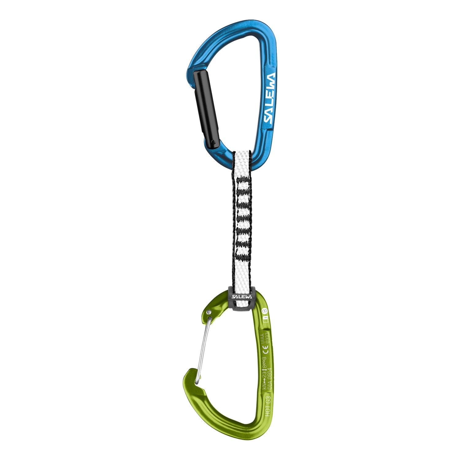 Оттяжка с карабинами Salewa Expr Set Dyn Hot G3 Str/Wire Blue/Fluo Green