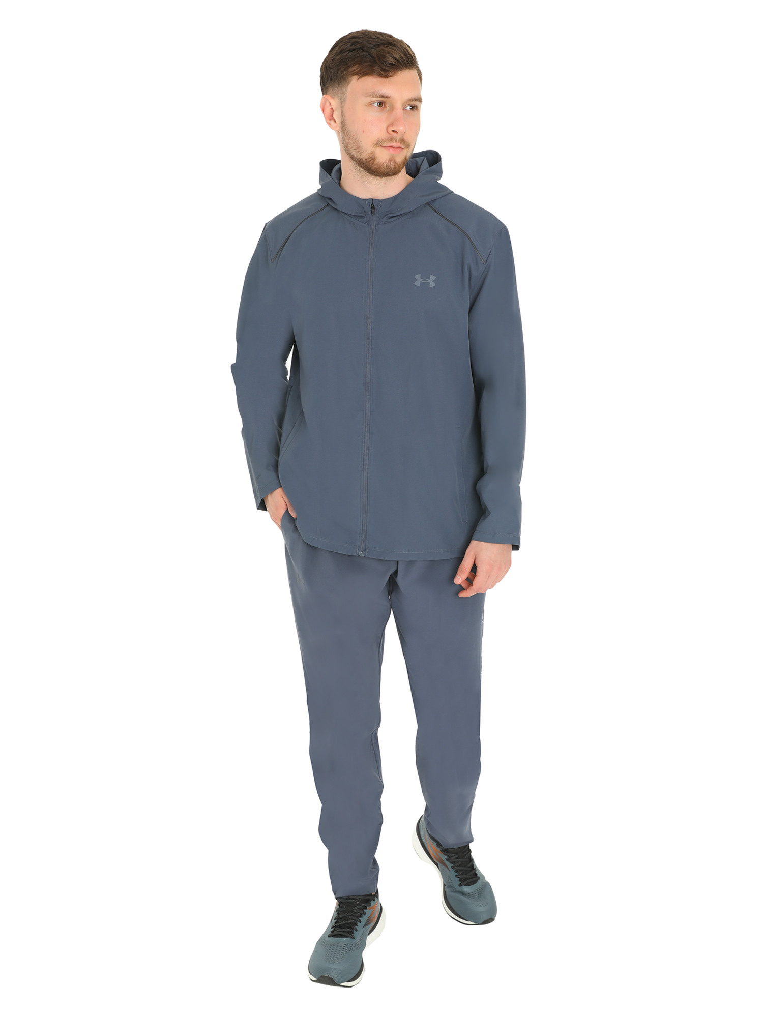 Куртка беговая Under Armour Storm Downpour Gray/Harbor