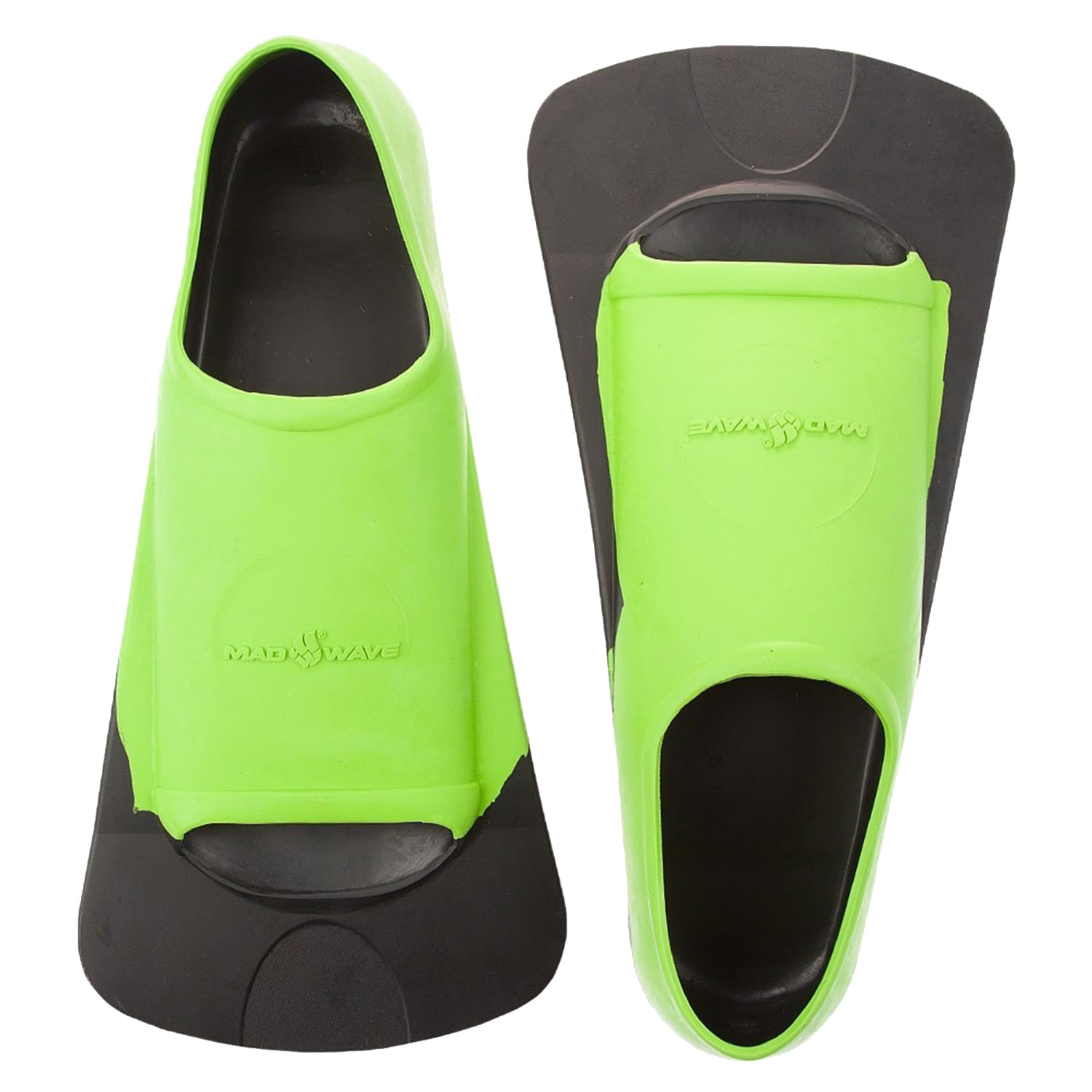 Ласты для бассейна MAD WAVE Fins Training II Rubber Green