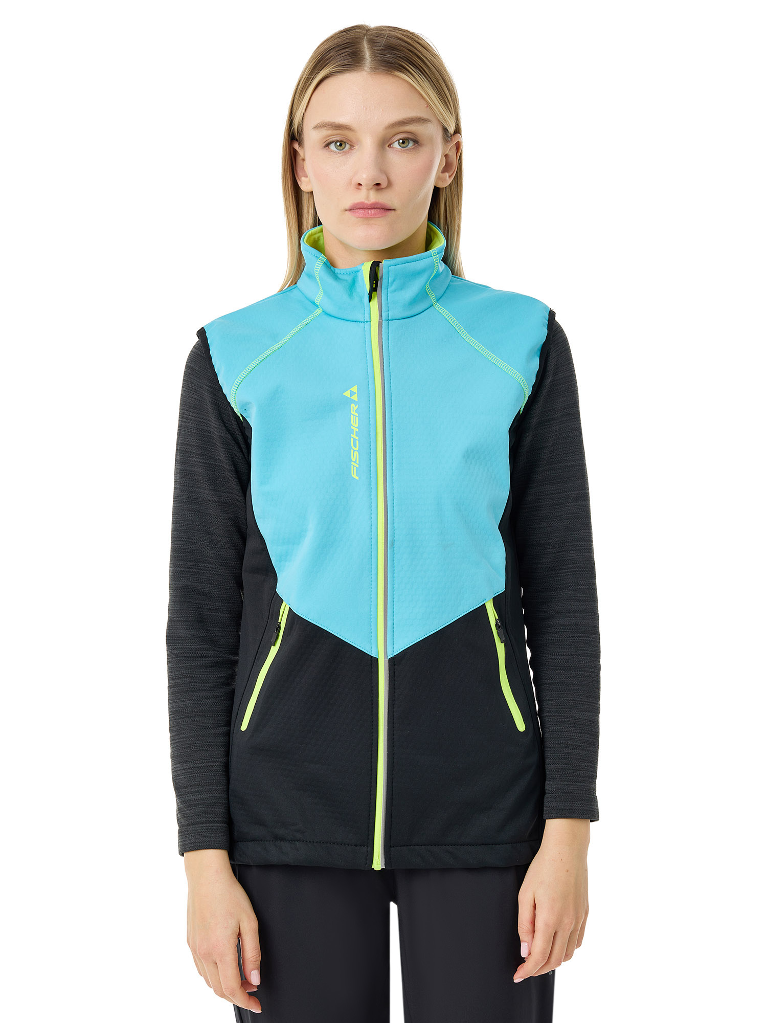 Жилет беговой FISCHER Softshell Warm Turquoise