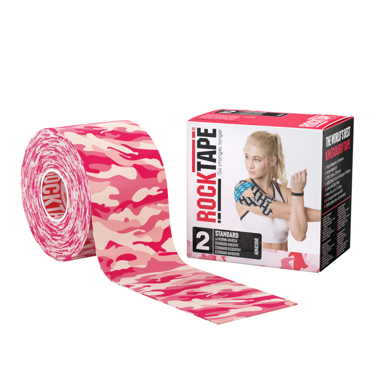 Кинезиотейп Rocktape Design 5см х 5м PINK