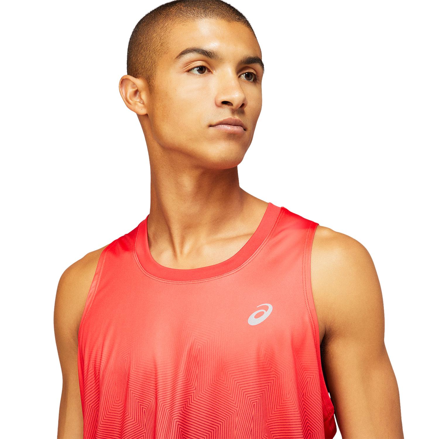 Майка беговая Asics Kasane Singlet Electric Red/Burgundy