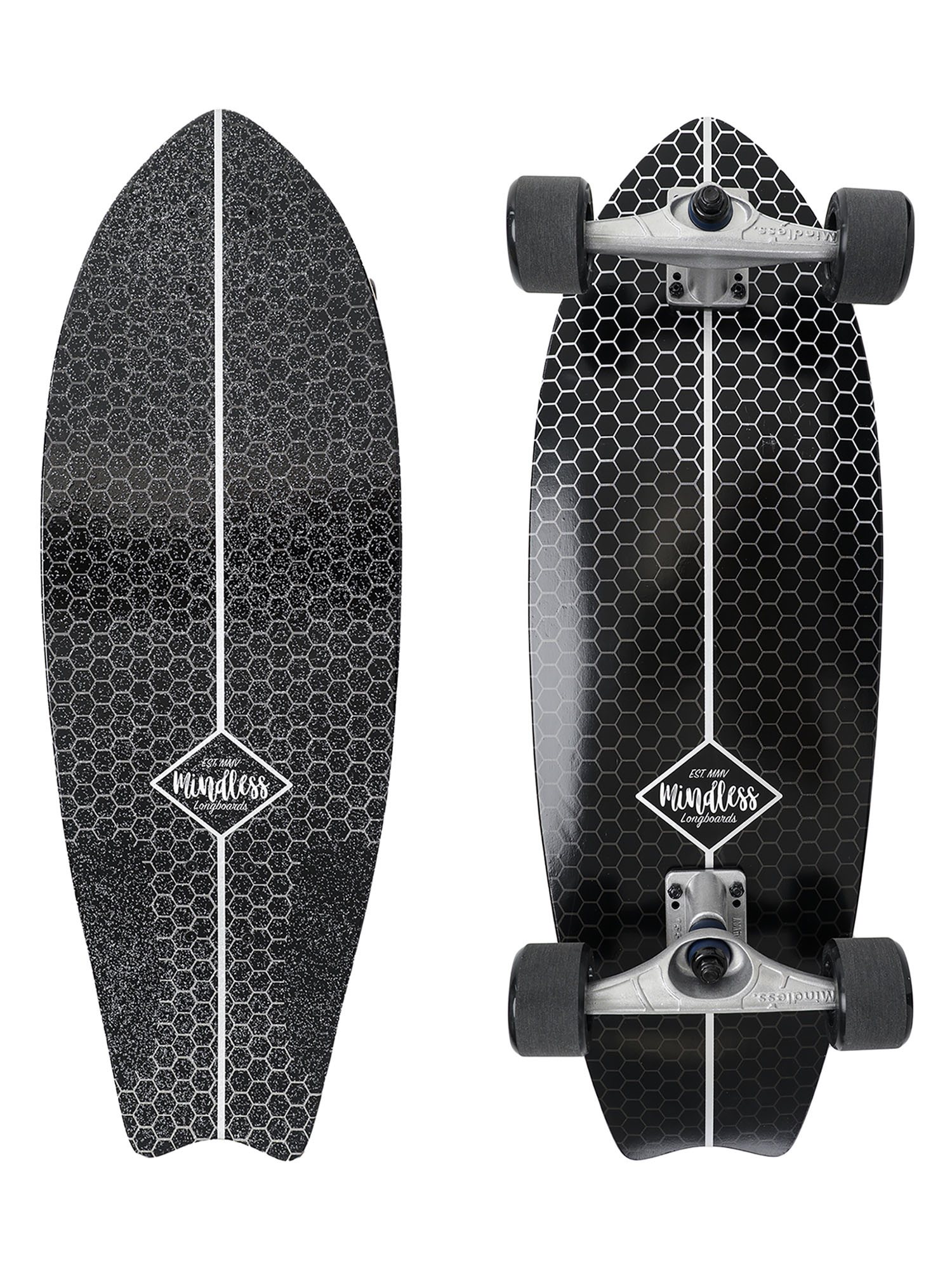 Лонгборд Mindless Surf Skate Fish Tail Black