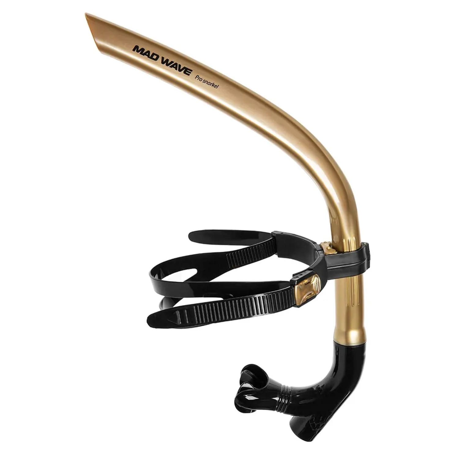 Трубка для плавания MAD WAVE Pro Snorkel Gold