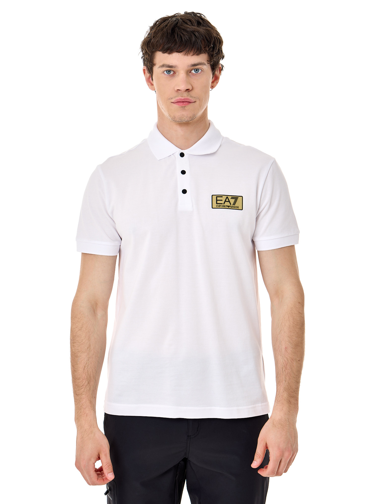 Поло EA7 Emporio Armani Gold Label Pima PQ White