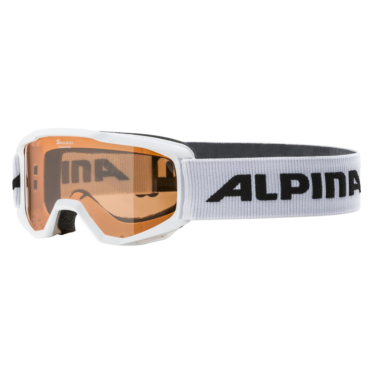 Маска горнолыжная ALPINA Piney White Matt/Orange S2