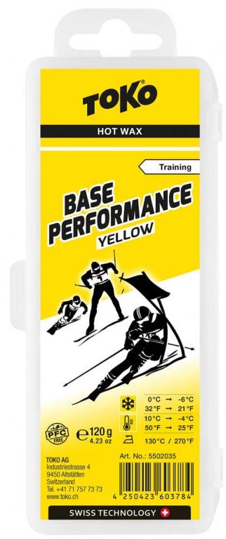 Безфтористый парафин TOKO 2021-22 Base Performance 120 g Yellow