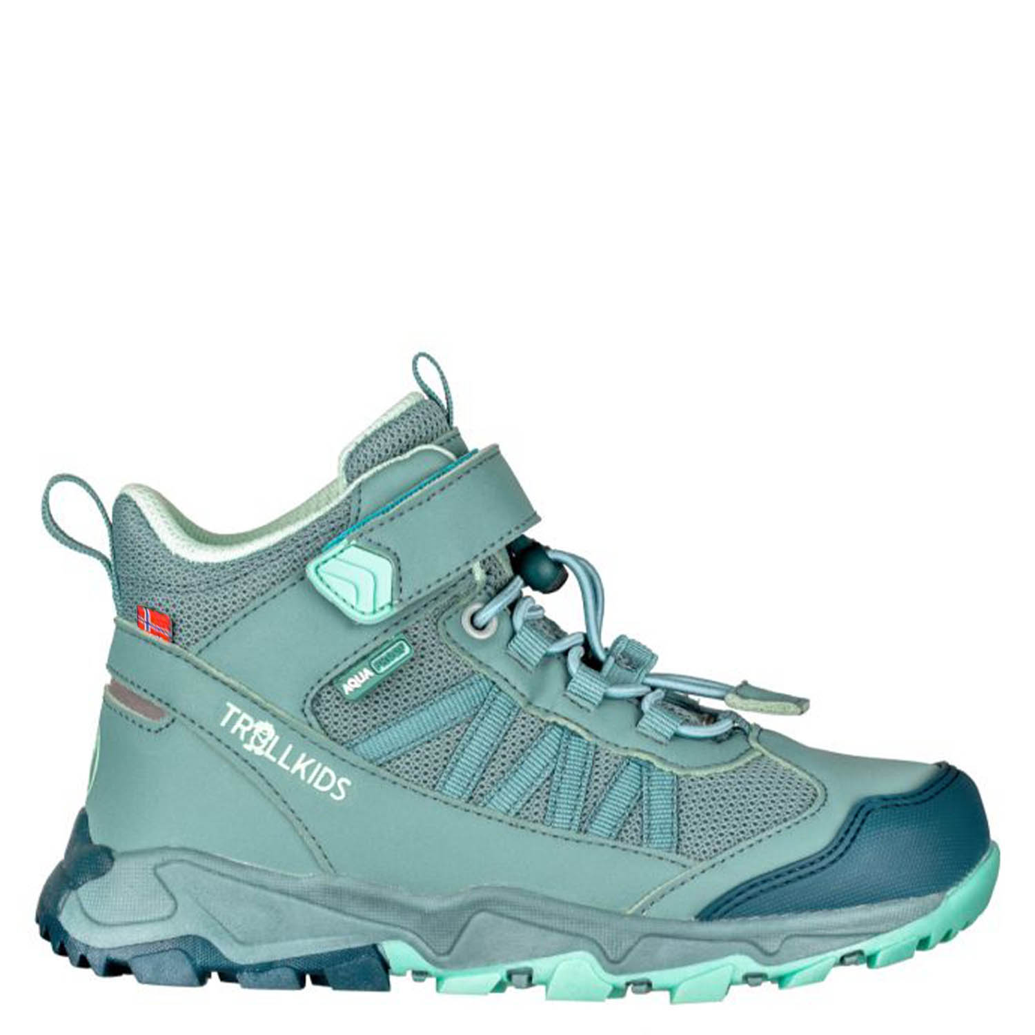 Ботинки детские Trollkids Kids Tronfjell Hiker Mid Glacier Green