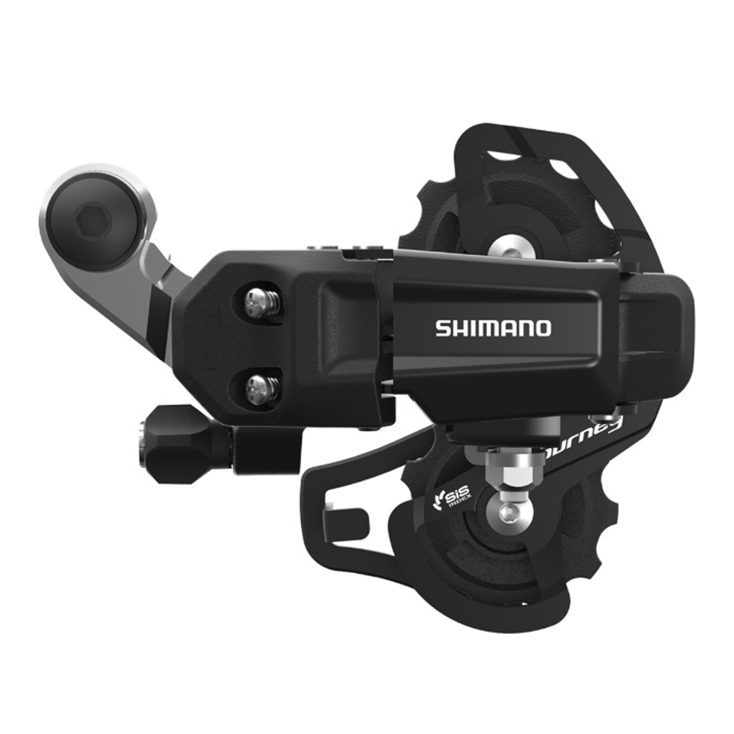 Переключатель задний Shimano Tourney, TY200, SS, 6/7 ск. черный