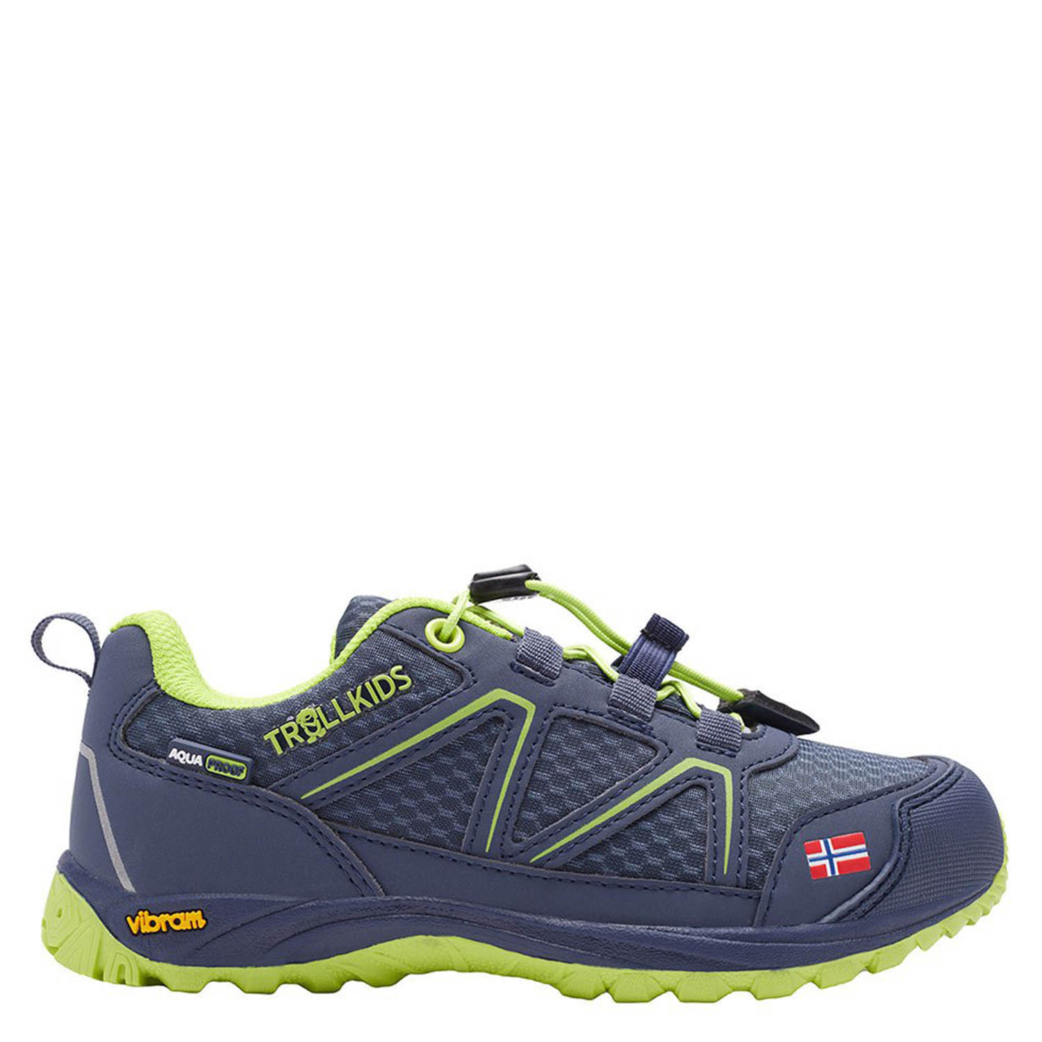 Ботинки детские Trollkids Kids Skarvan Hiker Low Navy/Lime