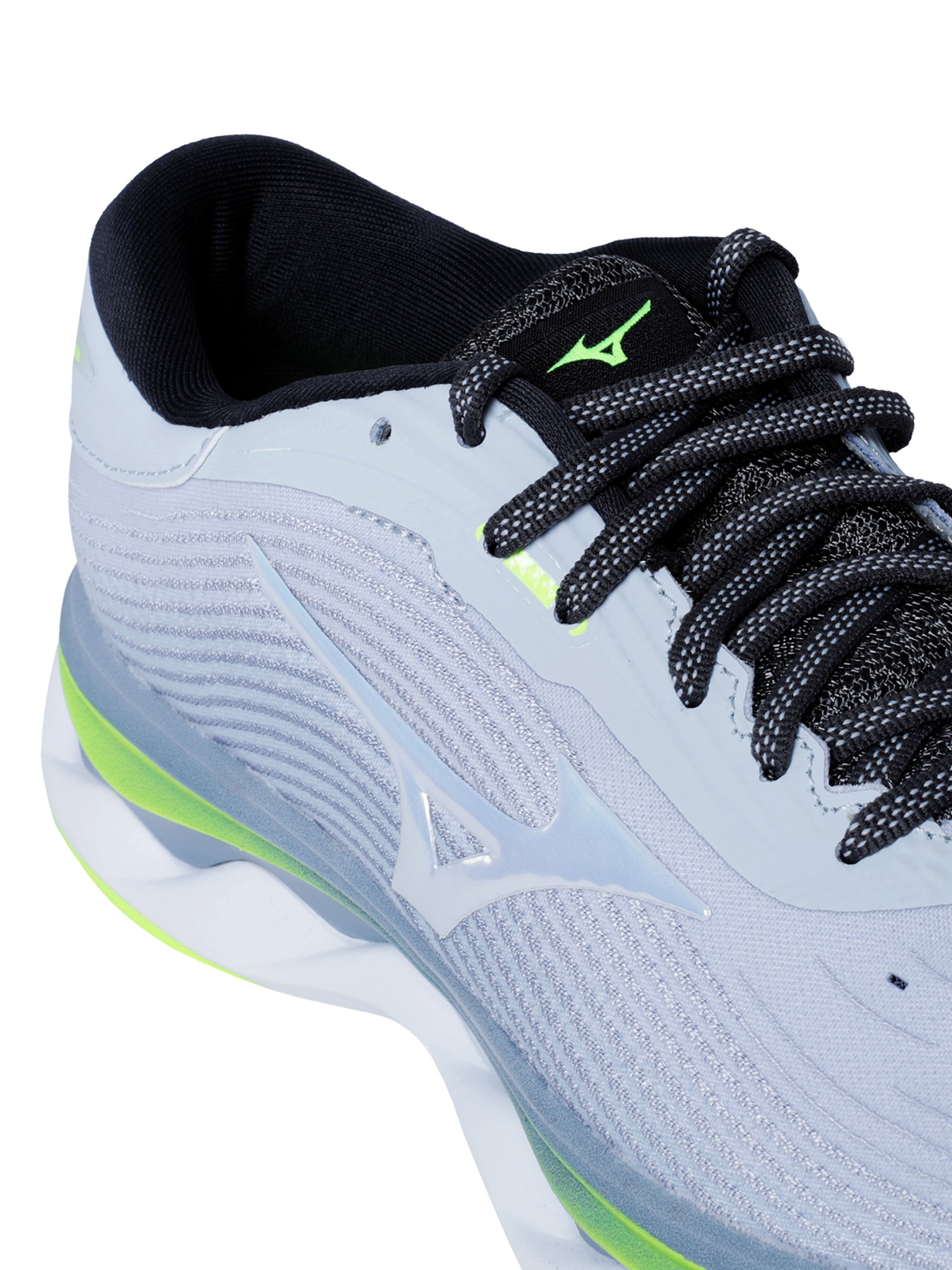 Mizuno Wave Sky 5 Heather White Neo Lime