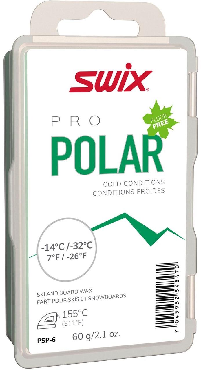 Безфтористый парафин SWIX 2021-22 PS парафин -14C/-32C 60 гр Polar