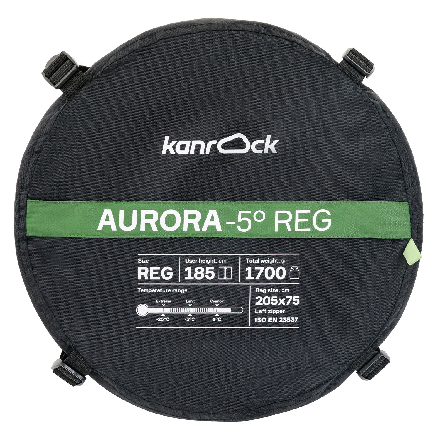 Спальник Kanrock Aurora -5 Regular Green