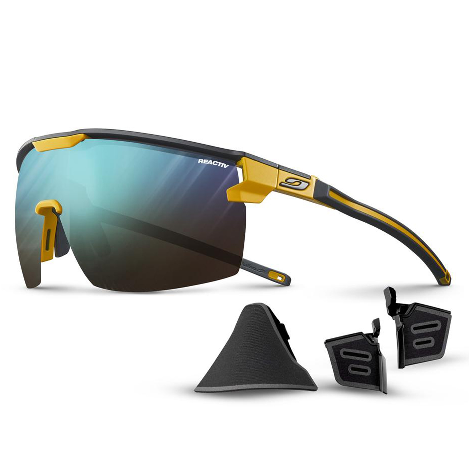 Очки солнцезащитные Julbo Ultimate Cover Yellow/Black/Reactiv S2-4/Yellow/Brown/Blue Flash