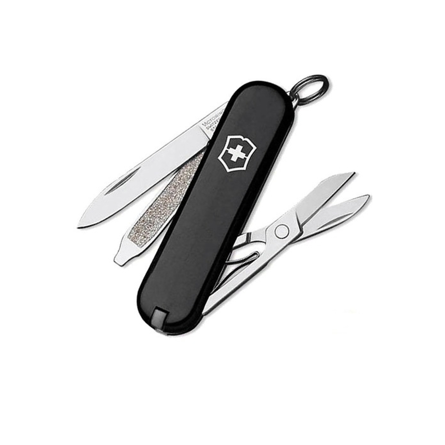 Нож Victorinox брелок Classic SD Colors Dark Illusion 58 мм, 7 функций Чёрный