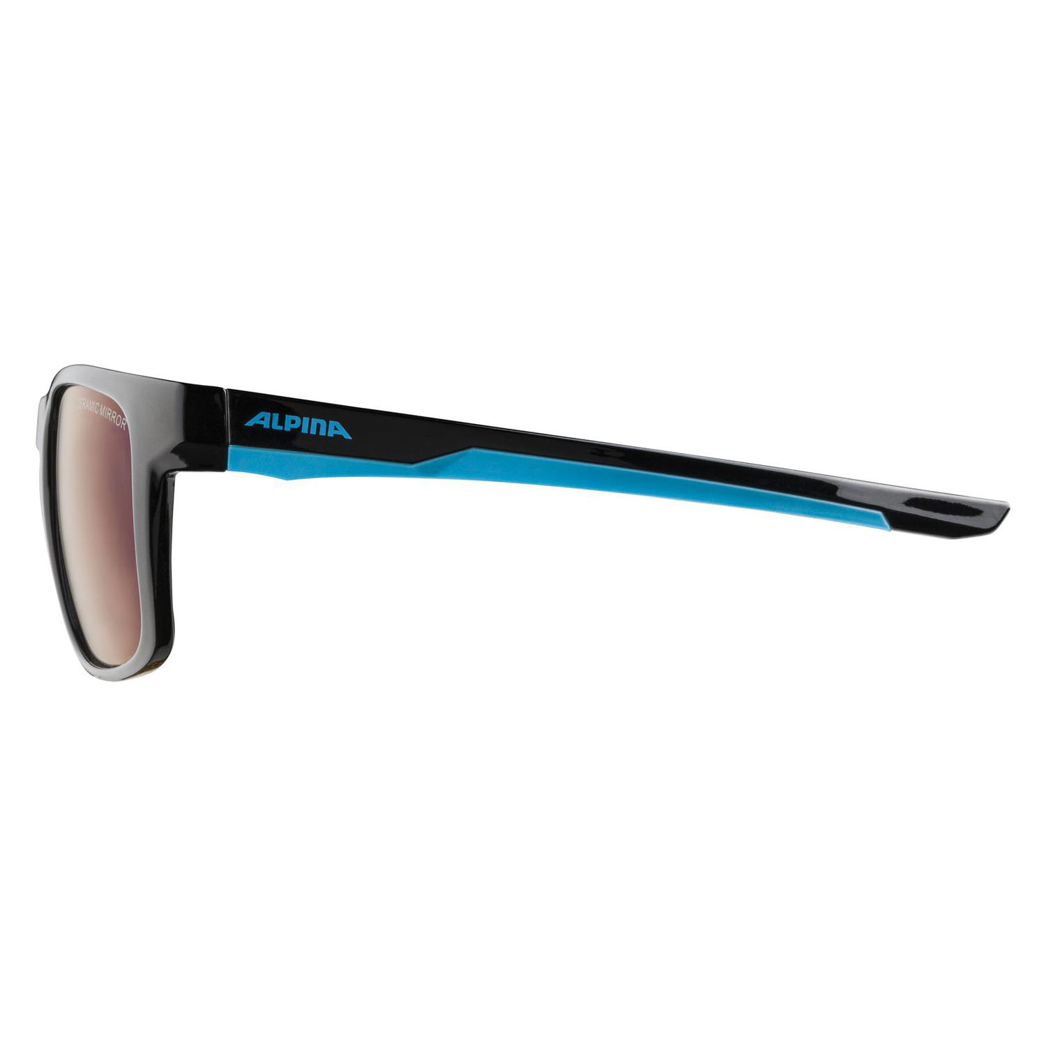 Очки солнцезащитные ALPINA Flexxy Cool Kids I Black-Cyan Gloss/Blue Mirror Cat. 3