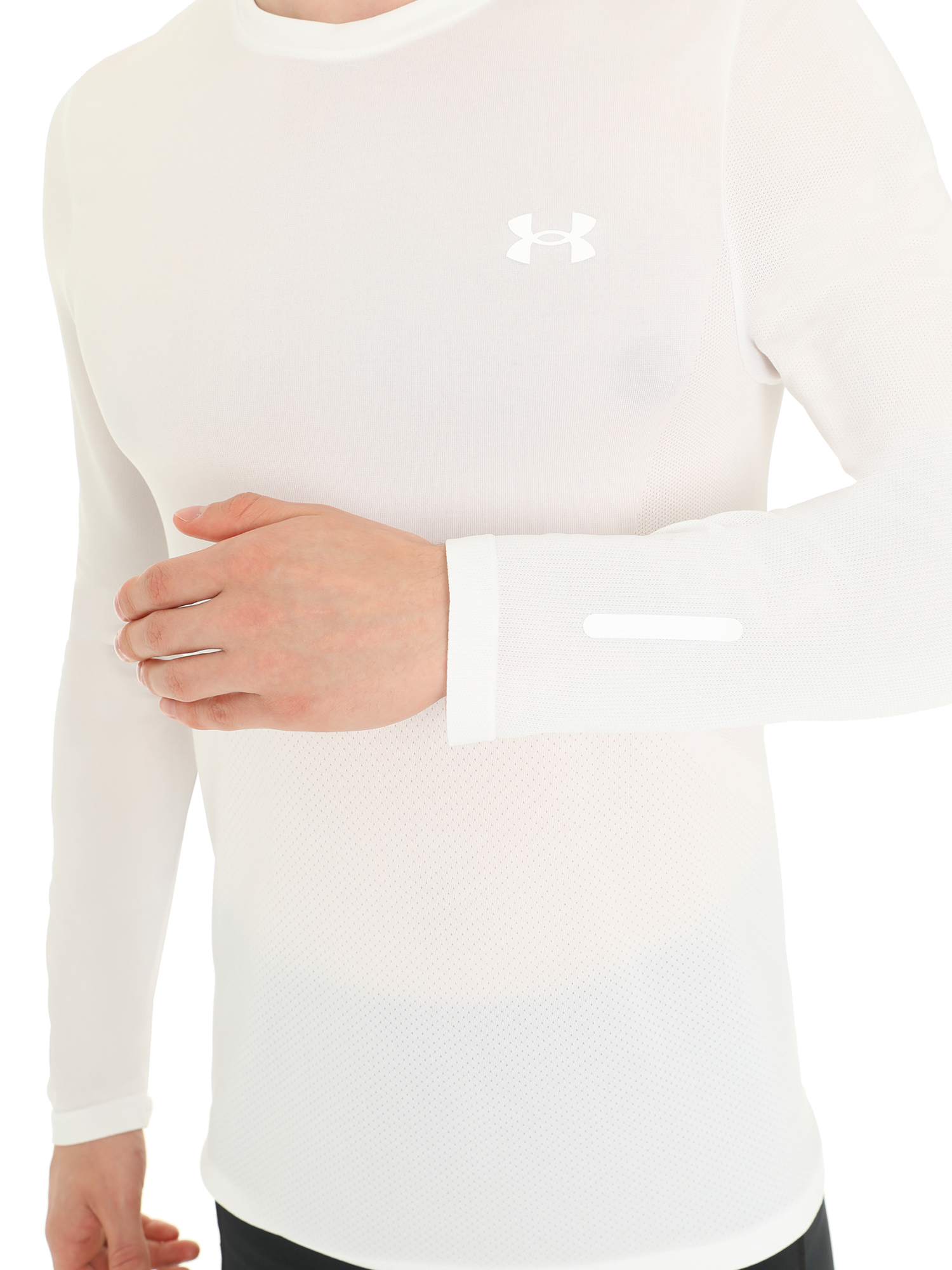 Футболка с длинным рукавом беговая Under Armour Seamless Stride White